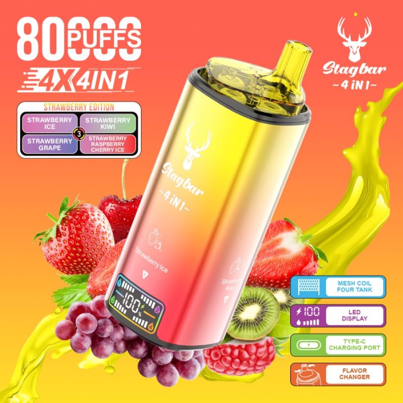Stag bar 80K Puffs-Strawberry Edition