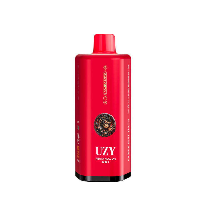 UZY PENTA FLAVOR 10 IN 1 500K-Lady Killa & Double Apple & Black Dragon Ice & Strawberry Kiwi &Summer Peach Ice