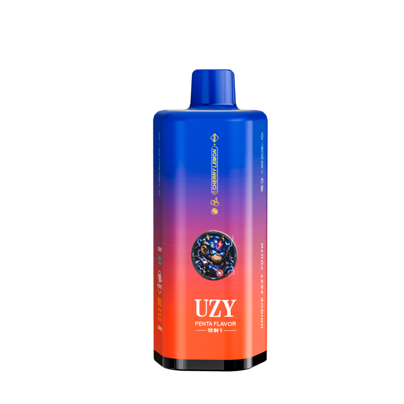 UZY PENTA FLAVOR 10 IN 1 500K-Red Bull Ice & Cherry Lemon & Mr Blue & Black Dragon Ice &Cola Ice