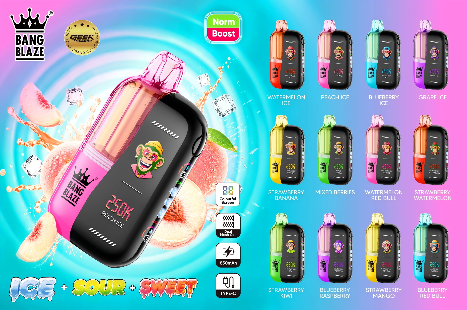 BNAG BLAZE 250K flavors