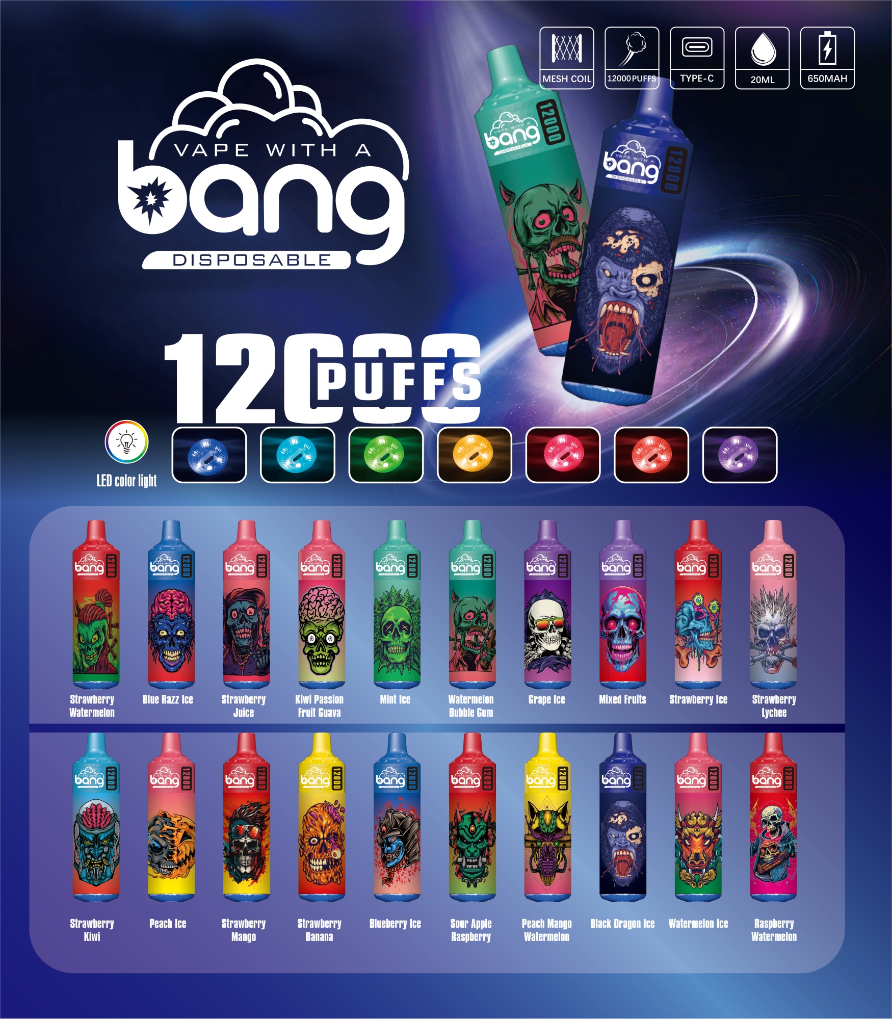 Bang 12000 puffs flavors Bang 12000 puffs flavors