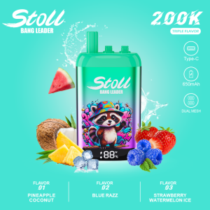 Bang Leader stoll 200K Triple Flavor-Pineapple Coconut & Blue Razz & Strawberry Watermelon Ice Bang Leader stoll 200K Triple Flavor-Pineapple Coconut & Blue Razz & Strawberry Watermelon Ice