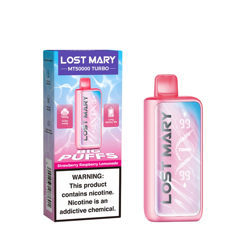Lost Mary TURBO 50000 puffs-Strawberry Raspberry Lemonade