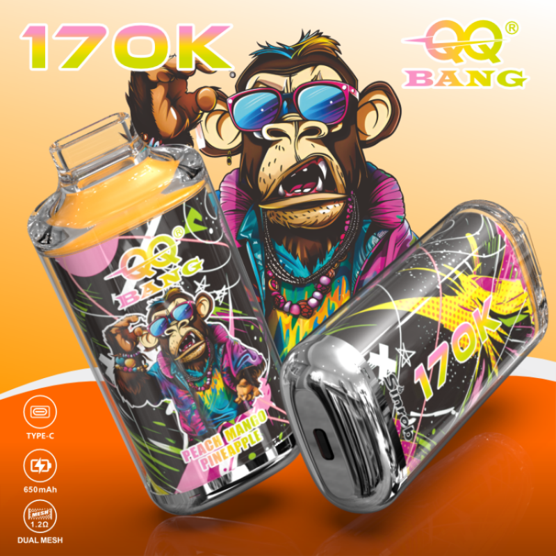 QQBANG 170K puffs-peach mango pineapple