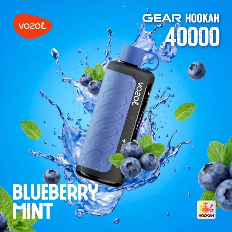 Vozol Gear Hookah 40K-Blueberry Mint Vozol Gear Hookah 40K-Blueberry Mint