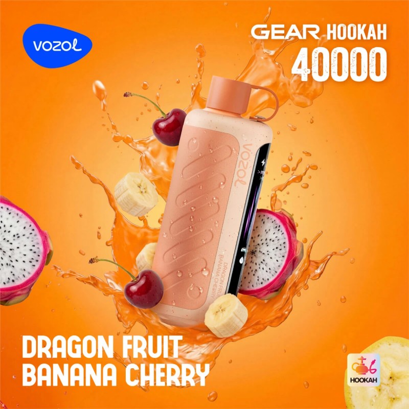 Vozol Gear Hookah 40K-Dragon Fruit Banana Cherry Vozol Gear Hookah 40K-Dragon Fruit Banana Cherry