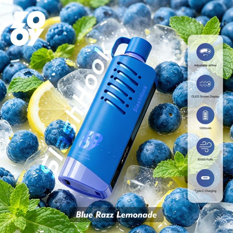 ZOOY Slash Hook 80k puffs-Blue Razz Lemonade