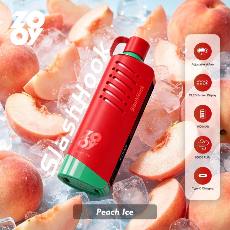 ZOOY Slash Hook 80k puffs-peach ice